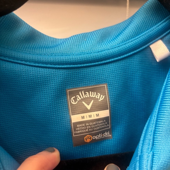 Women's Blue Callaway Polo T-Shirt Size Medium - Picture 3 of 7